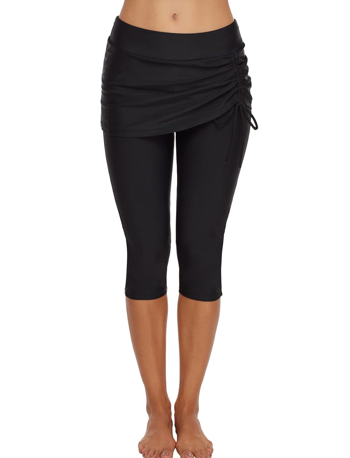 Swimming Water Pants Skirted Swim Shorts Cropped Capri Surf Leggings Wetsuit Pants UV Boardshorts for Women