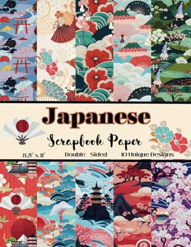 Japanese Scrapbook Paper: 8.5" x 11" 20 Double-Sided Sheets for Journaling, Junk Journals, Decoupage, Origami, Paper Crafts, Gift Wrapping and More | Sakura and Cherry Blossom image 2