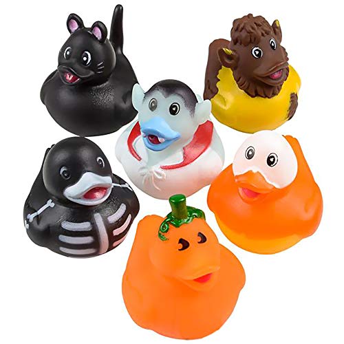 The Dreidel Company Halloween Rubber Duck Toy Duckies for Kids, Bath Birthday Gifts Baby Showers Summer Beach and Pool Activity, 2
