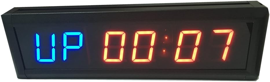 AZOOU Internal Training Timer Gym Boxing Tabata Stopwatch Led Wall Clock for Fitness W/Remote Control
