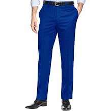 Mens Flat Front Dress Pants Stretch Classic Formal Suit Pants for Wedding