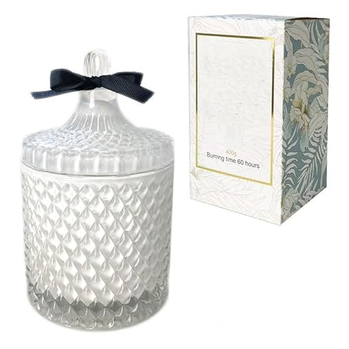 House of Scents Gardenia Glass Candle in Giftbox 400 g, 10 cm Diameter x 18 cm Height