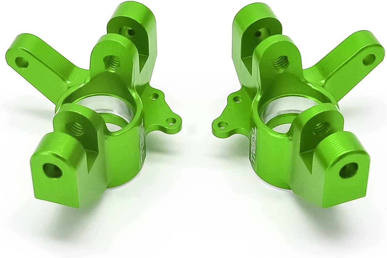 TREAL Alu# 7075 Front Steering Knuckles (Left&Right) for 1/10 Losi Hammer Rey U4 (Green)