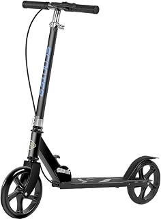 MAGJI Aluminum Alloy Kick Scooter with Handbrake, Durable Push Scooter for Adults/Teens, Folding Commuter Scooter with Wear-proof Wheel