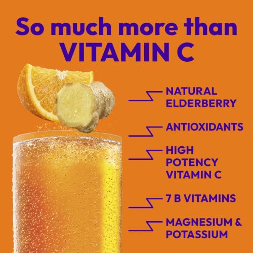 Emergen-C Citrus-Ginger Fizzy Drink Mix, Turmeric and Ginger, Immune Support, Natural Flavors with High Potency Vitamin C, 18 Count