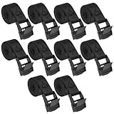 10 Pack Short Ratchet Straps, 50cm Adjustable Tie Down Straps with Metal Buckle, Mini Lashing Straps for Bike Rack, Motorcycle, Luggage & Cargo
