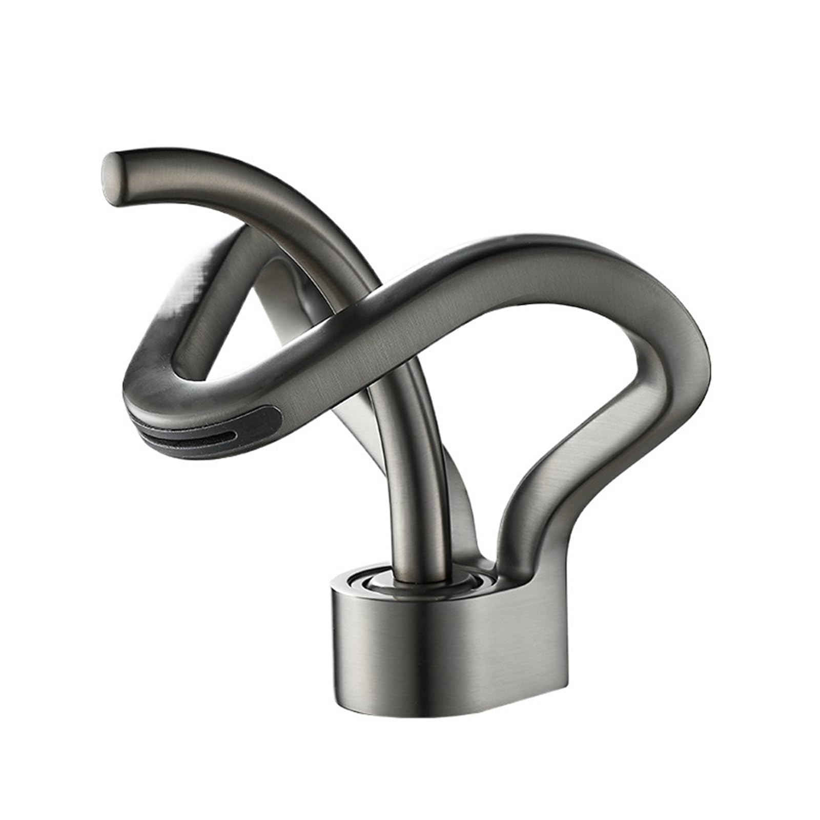 Lyvqzpwlr Gray Short Bathroom Basin Pillar Taps, Waterfall Bathroom Basin Faucet Deck Mounted Hot Cold Mixer Brass Body Multicolor(Gray Short)