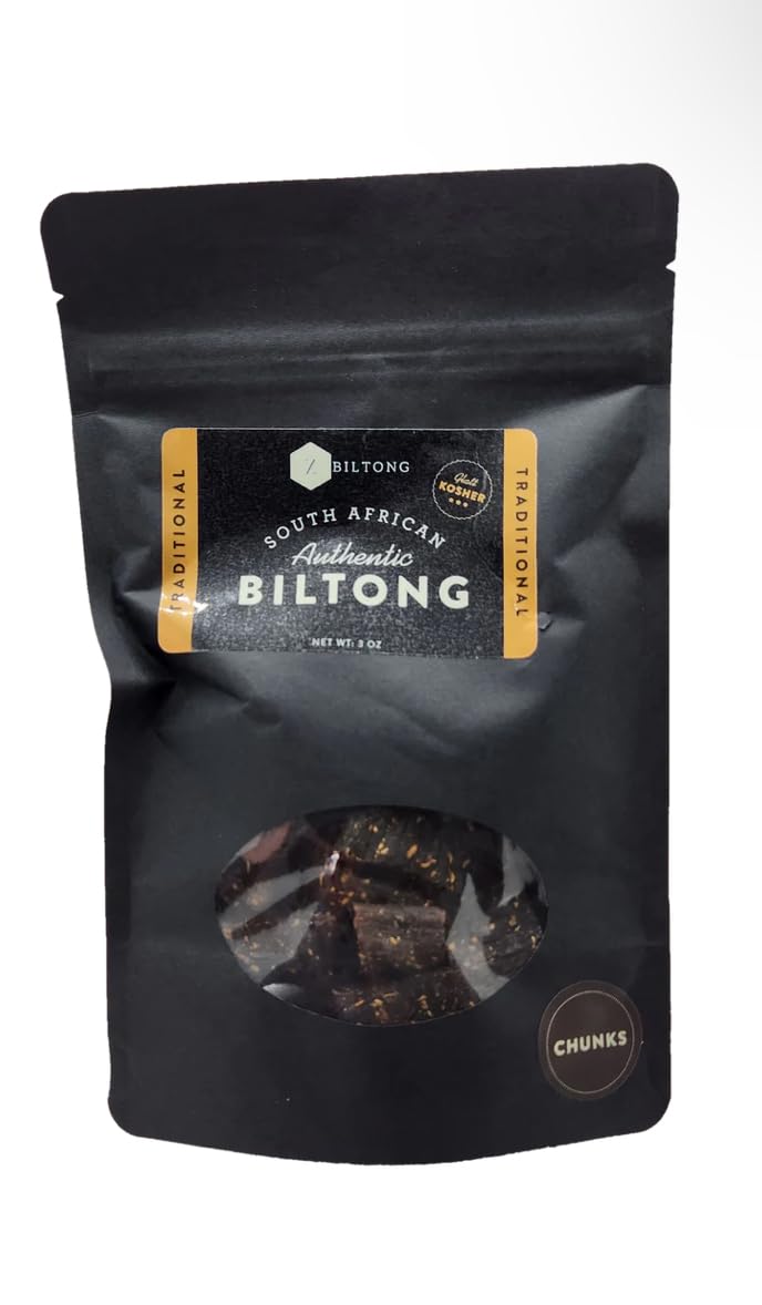 Zbiltong Authentic South African Kosher Biltong Traditional Chunks 8 OZ