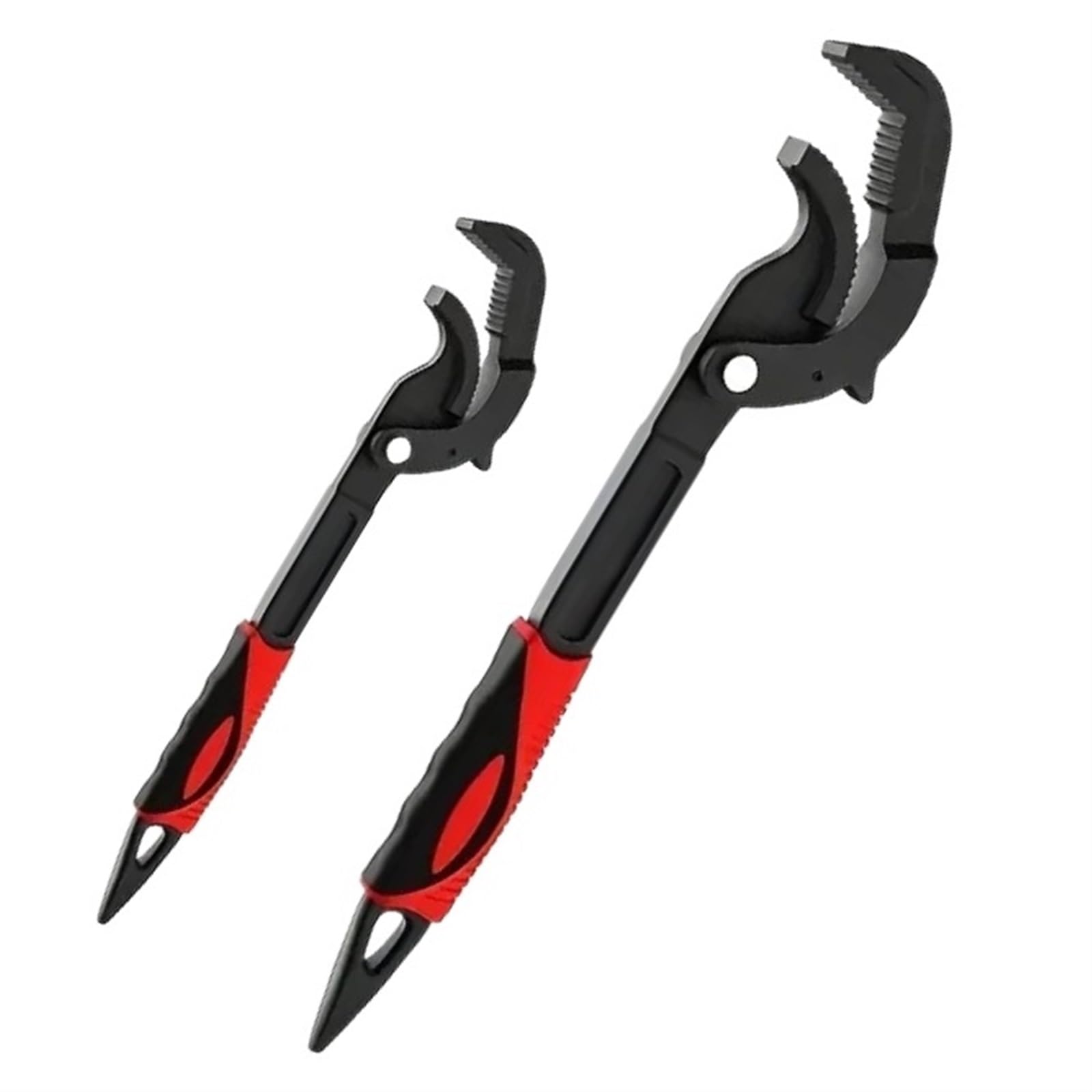 Wielofunkcyjny klucz do rur z uchwytem automatycznym Metalowy klucz samonastawny Zestaw narzędzi kombinowanych z szybko otwierającym się kluczem do rur (Size : Large)