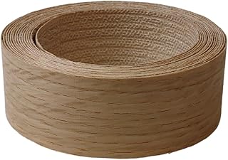 White Oak Wood Veneer Edge Banding Roll,2 inch X 13 ft Iron-On Pre-Glued Edging Tape with Hot Melt Adhesive,Ideal for Plywood, Furniture, Drawers, Shelves Renovation
