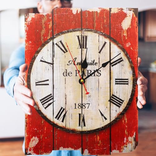 Horloge murale en bois silencieuse idéale pour décorer le bureau - 7