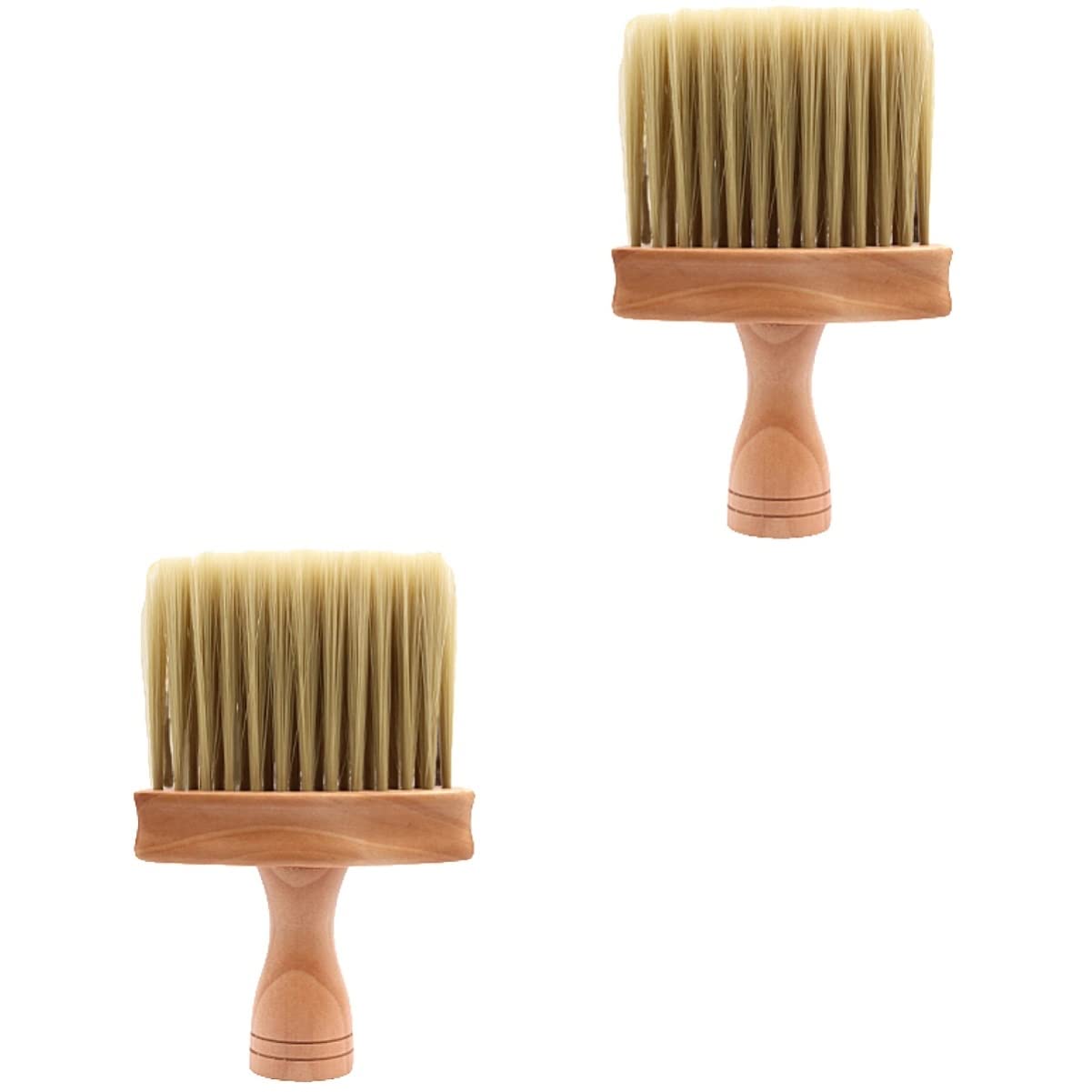 KALLORY 2pcs Barber Styling Brush Neck Duster Detangler Hair Brush Rake Hair Cutting Kit