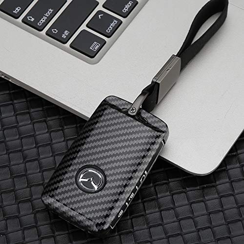 Ansgo マツダ3 セダン ファストバック BP系  CX-30 DM系 CX-8  ロードスター CX-5 スマート キーケース キーカバー キーホルダー カーボン