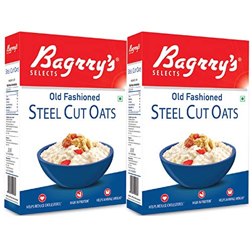 Bagrrys Steel Cut Oats | High in Dietary Fibre & Protein |Helps in Weight Management & Reducing Cholesterol | Old Faishoned Oats| Breakfast Cereal, 500g Box (Pack of 2) (B08WWZNTFZ) Amazon Price History, Amazon Price Tracker