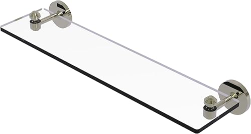 Allied Brass SB-122 South Beach Collection - Estante de cristal biselado con bordes biselados, níquel pulido