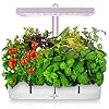 Serenelife hydroponic herb garden 8 pods indoor herb garden kit seed pod indoor garden full spectrum grow light adjustable height hydroponic indoor garden smart indoor plant system  urban country home decor