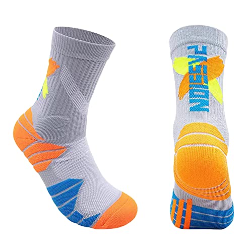 Drasex Men's Sports Socks Cushioned Athletic Crew Sock Performance Basketball Socks Outdoor Running Socks #TOP3