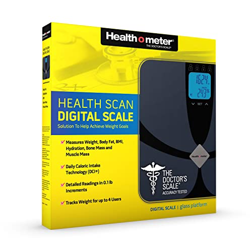 Health O Meter Health Scan Body Composition Weight Tracking Digital Scale For Body Weight, Body Fat, Hydration Levels, Bmi, Bone & Muscle Mass, Backlit Lcd Display, 400 Lb Capacity, Batteries Included #TOP7