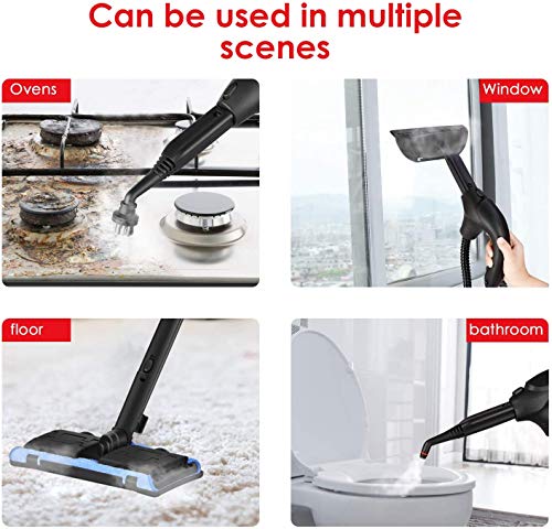 SIMBR Best Steam Cleaner, 1500W Heavy Duty Household Steamer, Multipurpose Steam Mop with 13 Accessories, Chemical-Free Cleaning for Carpet, Floors, Windows, Cars and More