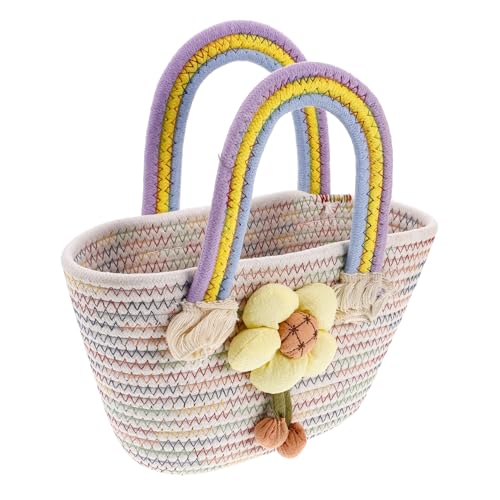 IMIKEYA Bolso Bandolera Pequeño de Mano Mano con Algodón Diseño Vibrante para Mujer Bolso de Hombro Versátil para Verano Uso Diario y Actividades al Aire