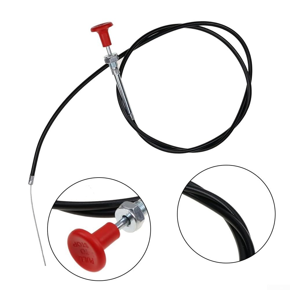 Cable de parada de combustible E5NN9C331EA compatible con modelos de tractor 2000 2600 3000 y más construcción de metal, control de combustible fiable del motor, fácil instalación reemplaza