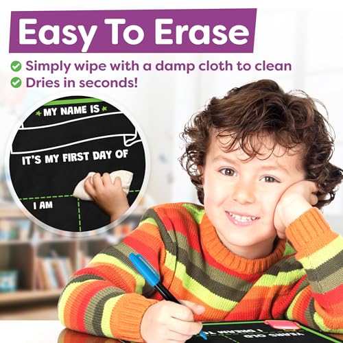 image for Momo & Nashi First Day of School Sign Board with Liquid Chalk Mark