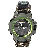 TANKE Paracord Uhr, Outdoor Sports Multifunktionale Überlebensuhr Reisen Wandern Camping Rettung Paracord Armband