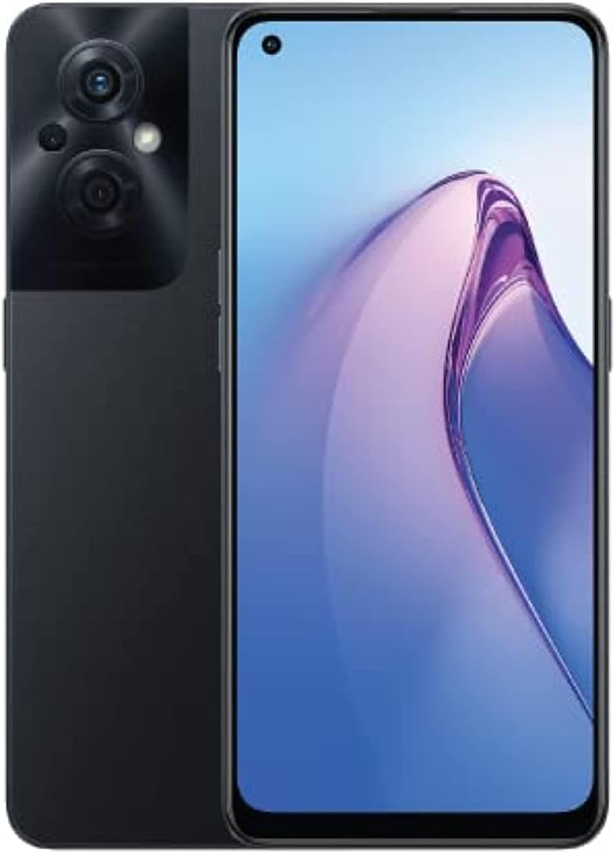 OPPO Reno 8z 5G Dual SIM 6.43 inches Smartphone 128GB 8GB RAM|4500mAh Long Lasting Battery |Fingerprint and Face Recognition | Starlight Black + Earbuds, Middle East Version