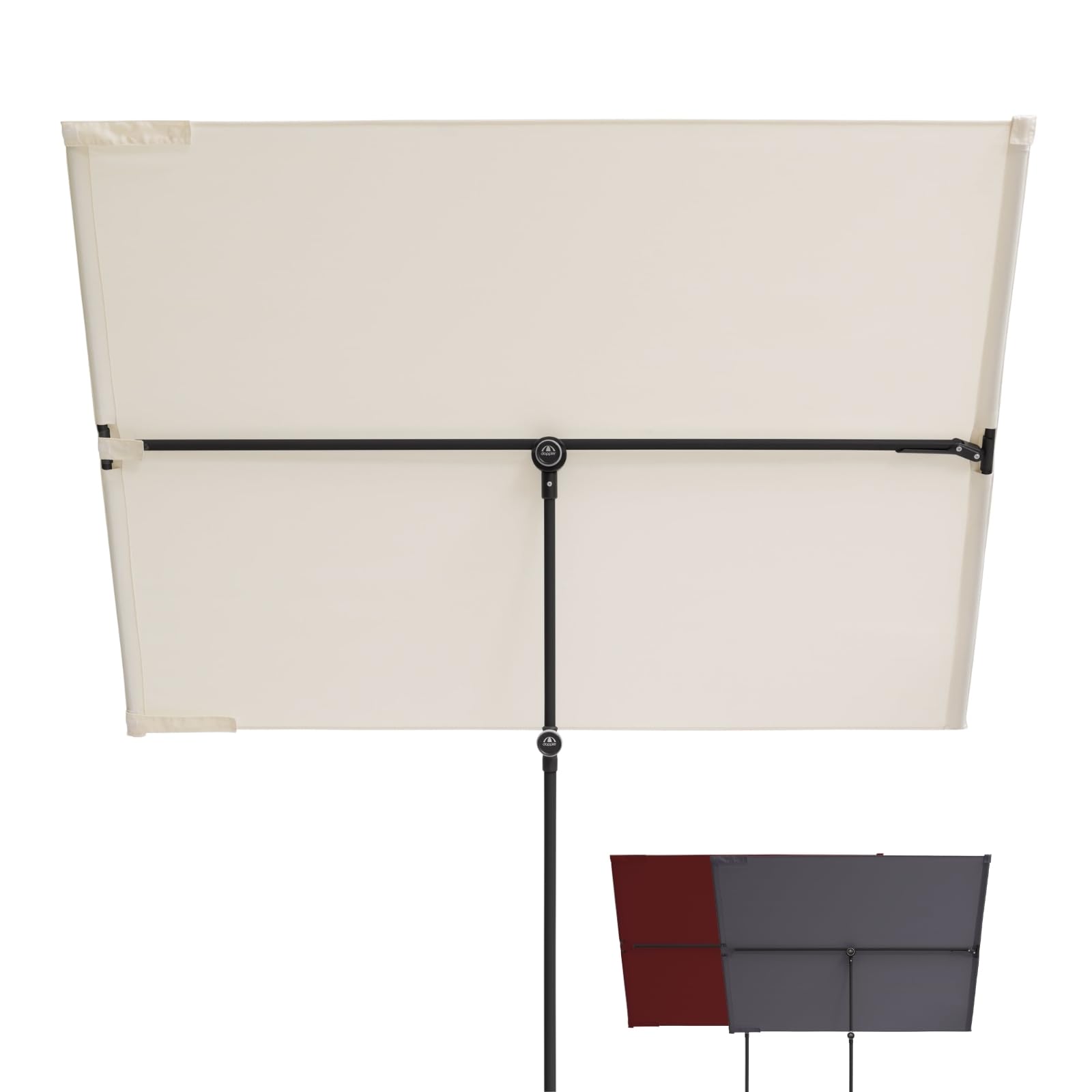 Doppler Active Balkonblende I Sonnenschutz für Balkon & Terrasse I Flexibler Sichtschutz I Sonnenschirm rechteckig & drehbar I flexibler Gartenschirm für Dachterrassen