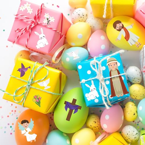 Fournitures de fête de Pâques religieuse : 80 planches de stickers de la Résurrection de Jésus - 5