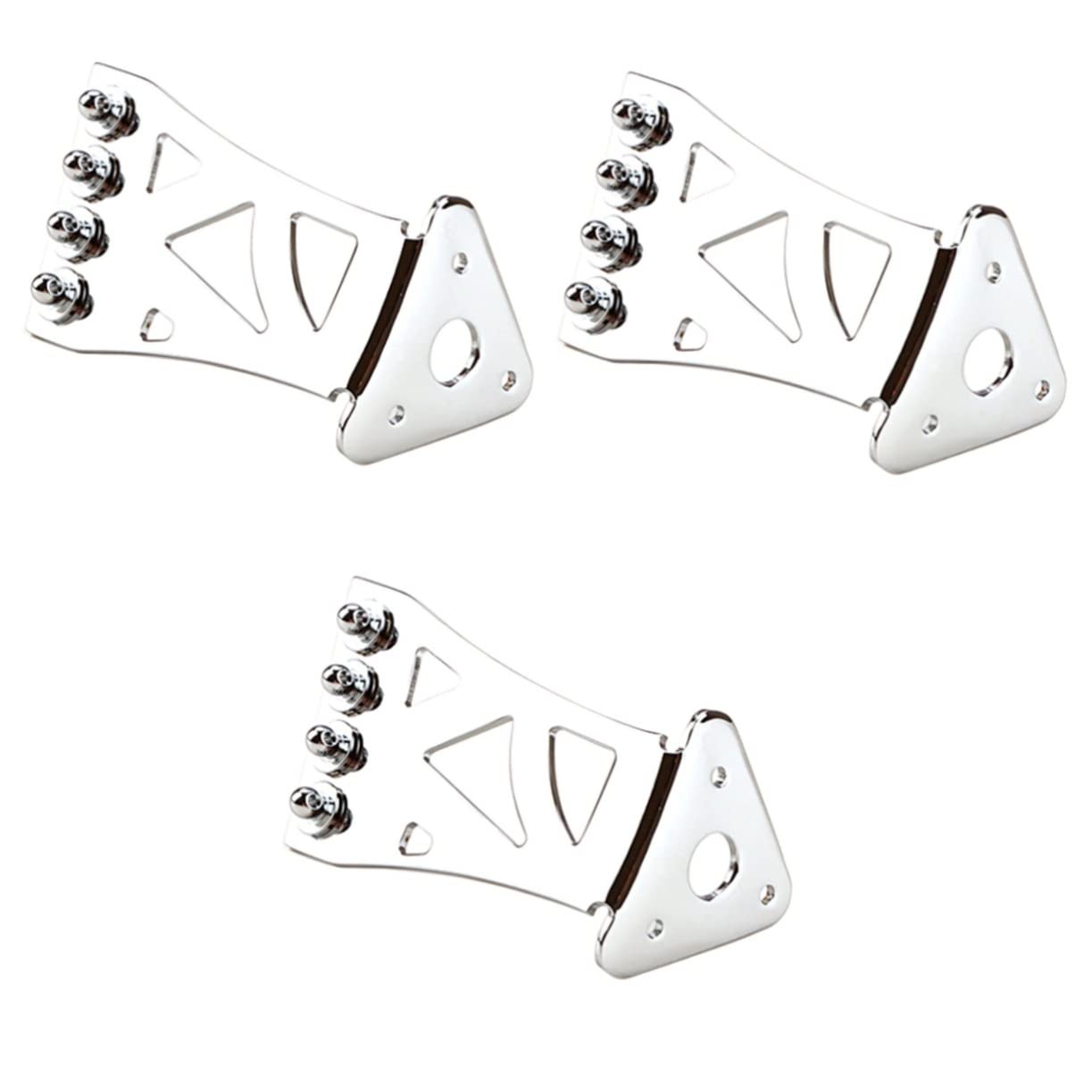 Abaodam 3stücke Metal Banjo Tailpiece Mit Chromfarbenem Design Saitiger Banjo Saitenhalter Für Verbesserten Und Zubehör