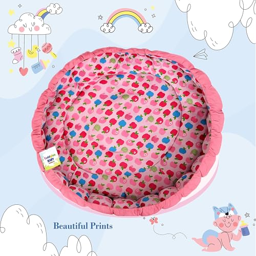 Image of Toddylon Baby Bedding Set New Born Baby Bed Mosquito Net | Carry Bag|Sheets | Essentials Combo (0-6 Months) (4PCS Set)