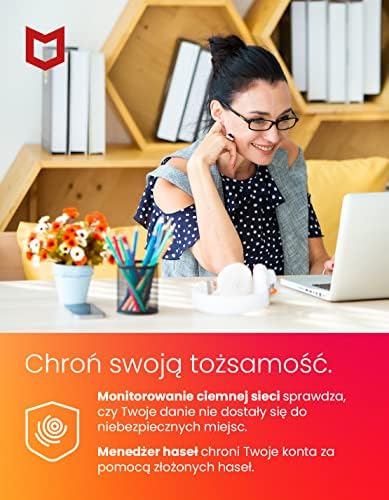 McAfee Total Protection 2024 | 1 urządzenie | Oprogramowanie antywirusowe zapewniające bezpieczeństwo w sieci | PC/Mac/Android/iOS | Roczna subskrypcja | Dostawa pocztą | Standard