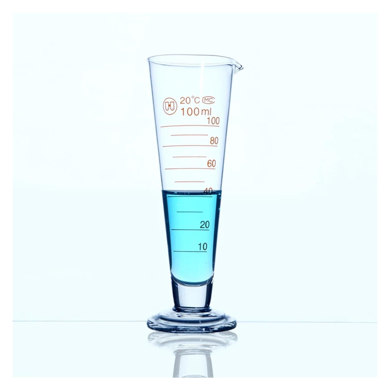 Juego de matraces de Vidrio, Vaso medidor cónico de Vidrio Graduado de 5 ml, 2 Unidades, Vaso medidor Triangular.