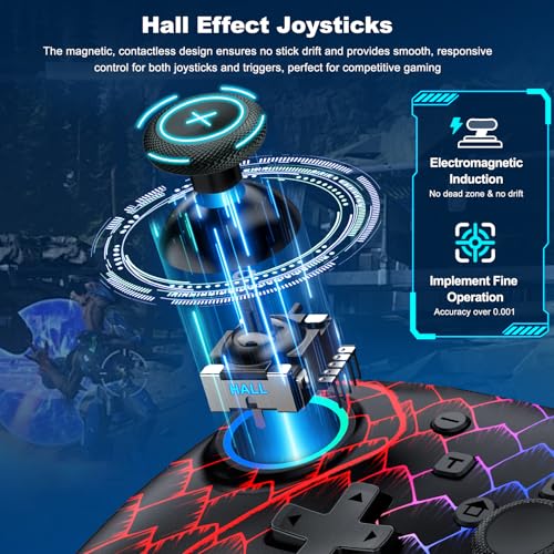 Image of ELISWEEN Wireless PC Gaming Controller- Enhanced Wireless Blue-tooth Controller with Hall Joysticks & 1000mAh Battery-PC gamepad Work for Android /iOS /Steam and Switch 2 /1 with Turbo & Programmable