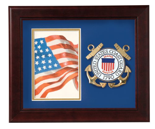 Allied Frame US Coast Guard Medallion Portrait Picture Frame - 4 x 6 Picture Opening