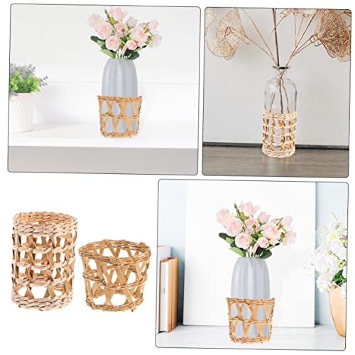 Manchon de tasse en paille tissée de qualité supérieure pour gobelet chic