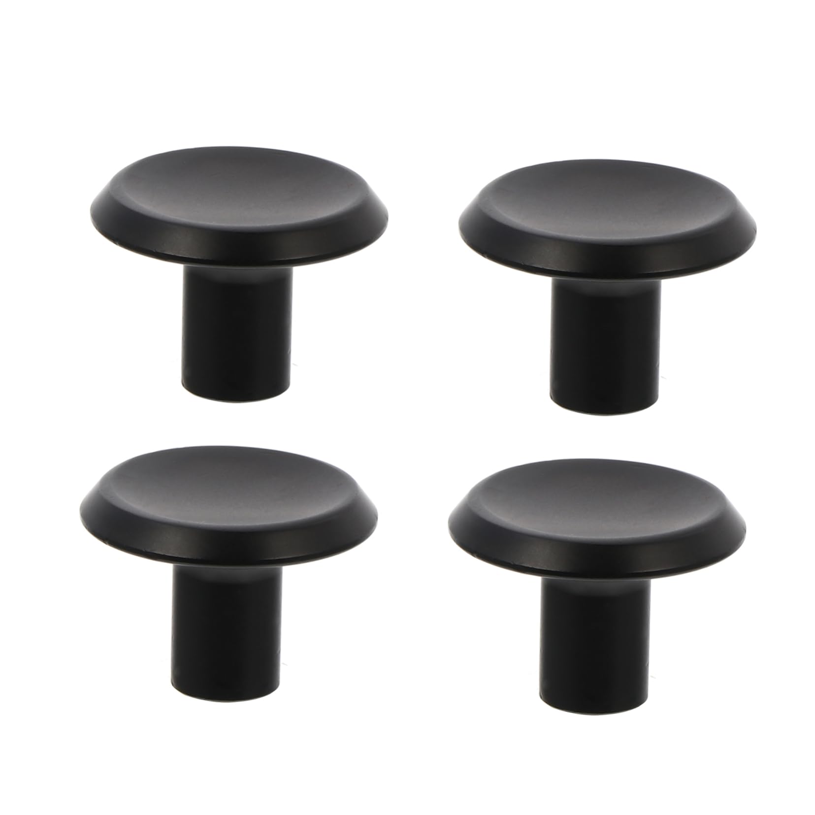 Boutons de porte en aluminium noir Uonlytech avec charnières et vis pour meubles