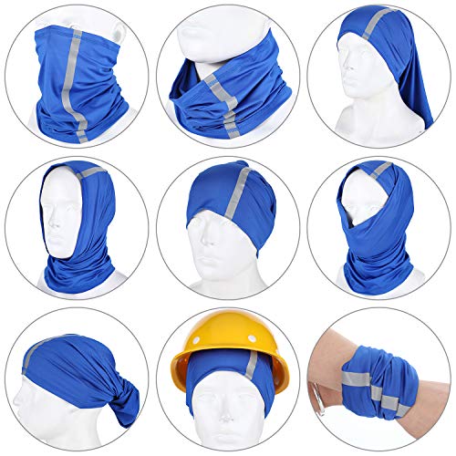 Image of SATINIOR 4 Pcs Neck Gaiter Face Mask for Men Reflective Face Cover Scarf Summer UV Sun Protection Balaclava Bandana for Work