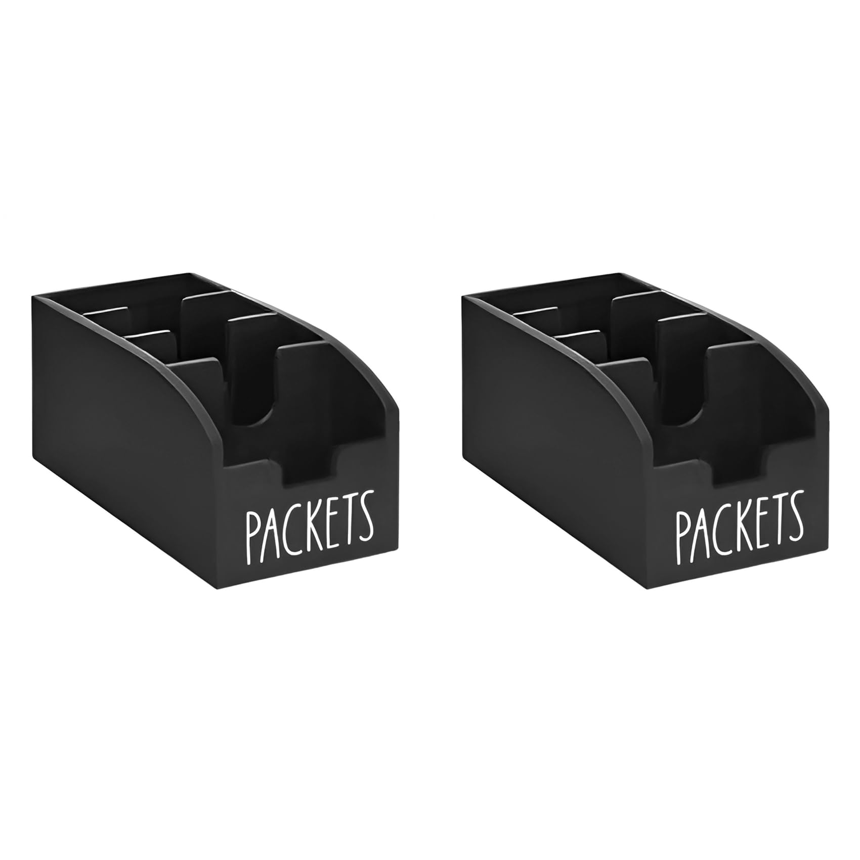 Hndhbfgrt 2X Packet Organizer Pantry - Kitchen Storage Packet Holder, Snack Storage Box Countertop Fast Food Packet Organizer