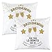 Belloxis Decoracion Boda Fundas Cojines 45x45 Come Regalos de Boda para los Novios Pareja, Funda Almohada Decoración para Aniversario de Bodas