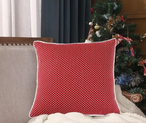Image of mosey Cushion Cover 24x24 inch | Set of 2 | Red Cushion Covers 24 inch x 24 inch | Theme Throw Pillow Cover for Decoration Gift Decor