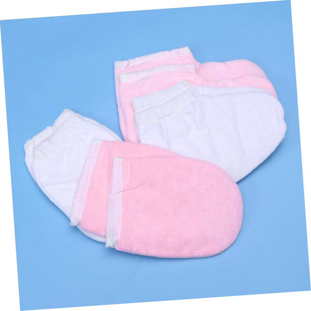Healeved 4 Pares accesorios de belleza guantes Calentador de cera de parafina para manos y pies. guantes y patucos de parafina light skincare cubierta de pie de belleza simple