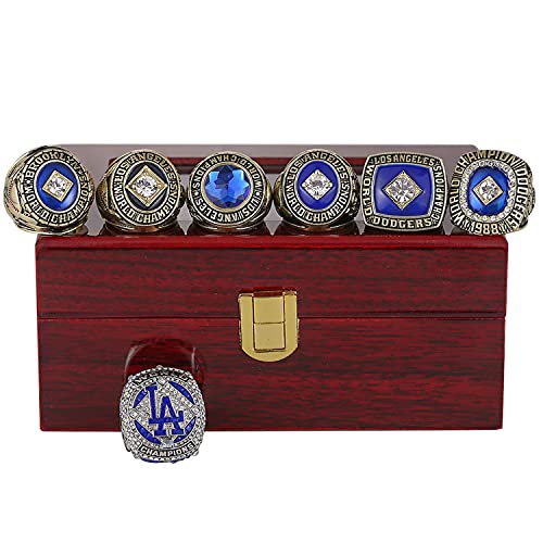 2020 LA 'World' Series Championship Ring met Houten Doos Champion's Rings Replica Official 'Dodgers Fans Collection souvenirs Cadeau voor mannen Vrouwen Kinderen Vader Maat 11#