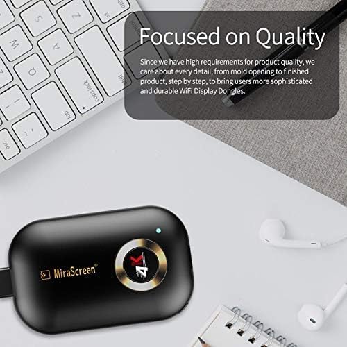 Image of HD Wireless Display Receiver 5G WiFi 4K 1080P Mobile Screen Cast Mirroring Adapter Dongle for iPhone Mac iOS Android to TV Projector Support Miracast Airplay DLNA No Switching (5G+2.4G) (5G WiFi 4K)