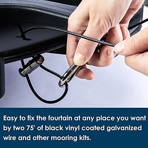 Hqua-Fs02 110V, 1/4Hp, Od(Φ) 32” Large Pond Floating Fountain With 9000 Gph Fountain Pump, 100’ Power Cord, Classic Crown Spray Pattern 6’X25’ #TOP5