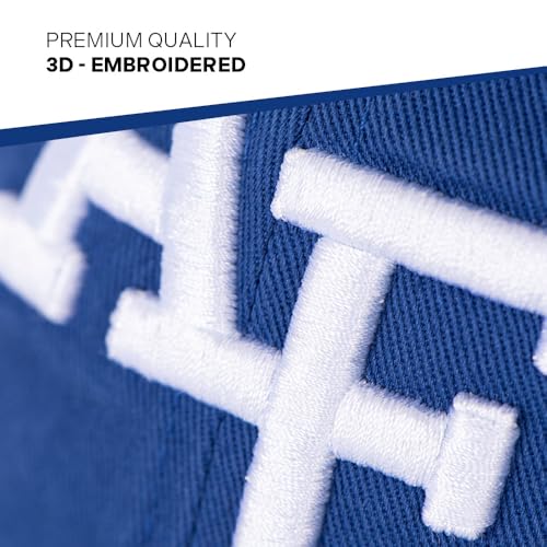 Gorra bordada ajustable Adulto azul miniatura 3