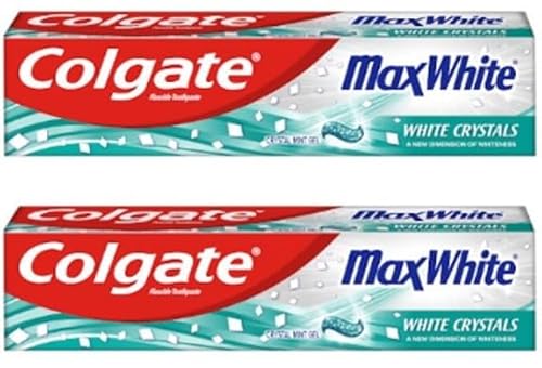 Colgate x2 Max White with White Crystals 100ml Each Toothpaste