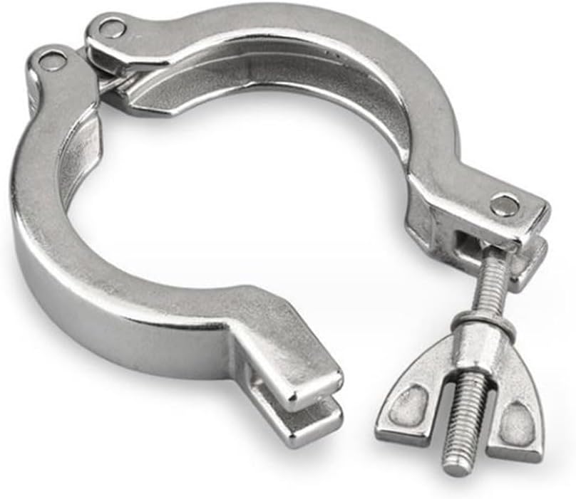 For KF Vacuum Clamp Aluminum Alloy Flange Bracket High Vacuum Sealing For Ring Industrial Vacuum Fixture Polished Metal Holder Lab Mount(KF25)