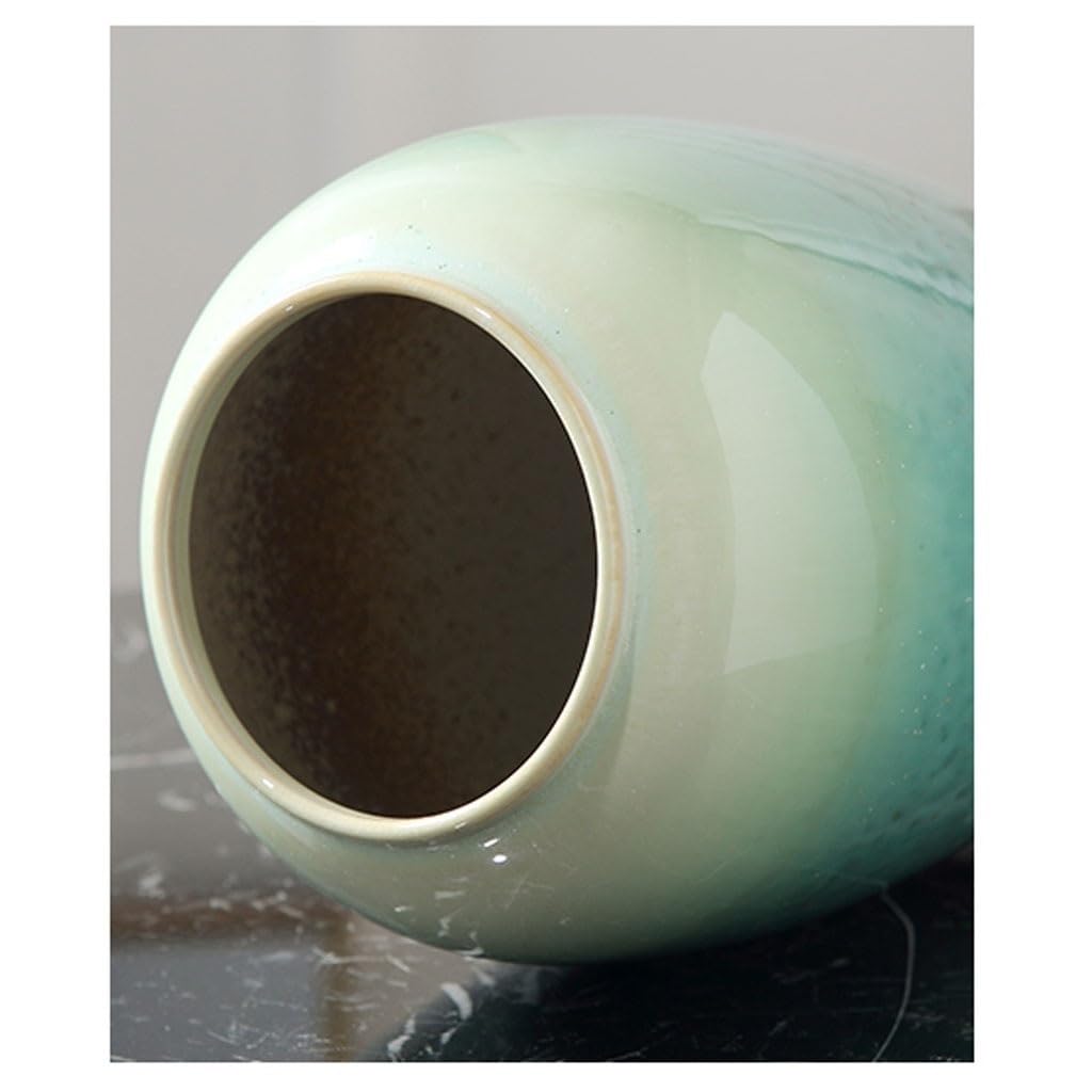 Accueil Vases Vase Vert en Porcelaine, décoration de Fleurs céramique, Moderne et Simple, Bureau, Arrangement séchées Décor intérieur